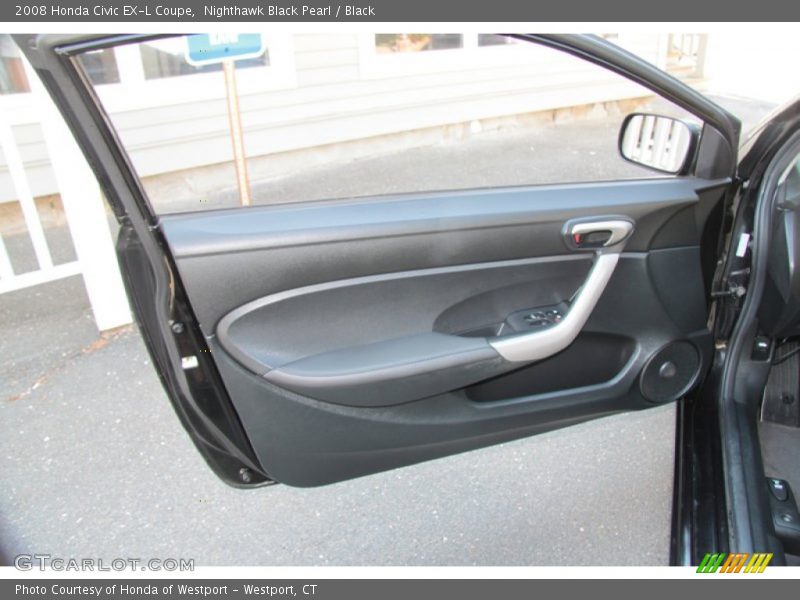 Nighthawk Black Pearl / Black 2008 Honda Civic EX-L Coupe
