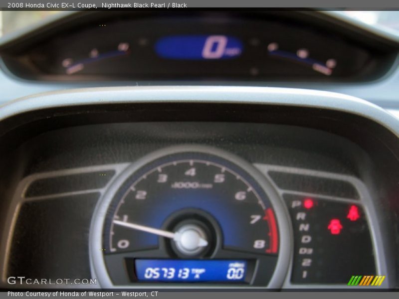 Nighthawk Black Pearl / Black 2008 Honda Civic EX-L Coupe
