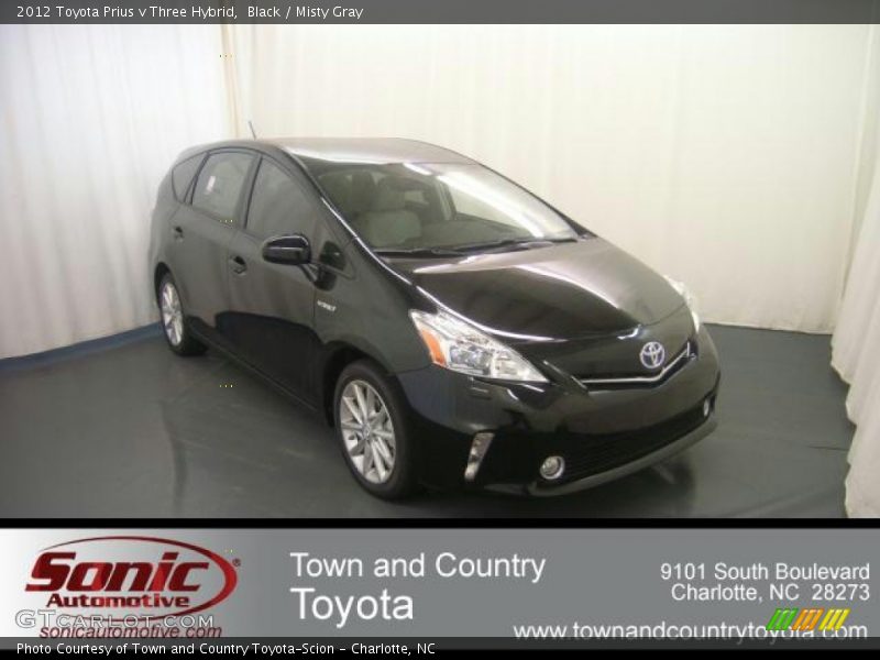 Black / Misty Gray 2012 Toyota Prius v Three Hybrid