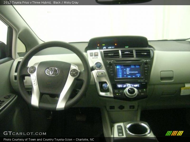 Black / Misty Gray 2012 Toyota Prius v Three Hybrid