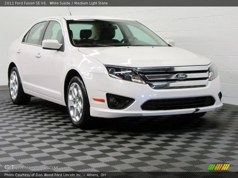 White Suede / Medium Light Stone 2011 Ford Fusion SE V6