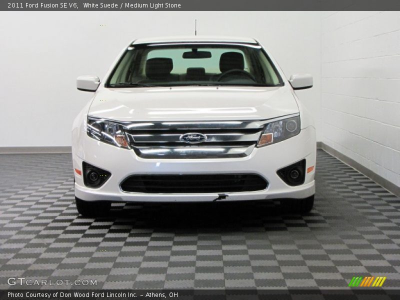 White Suede / Medium Light Stone 2011 Ford Fusion SE V6