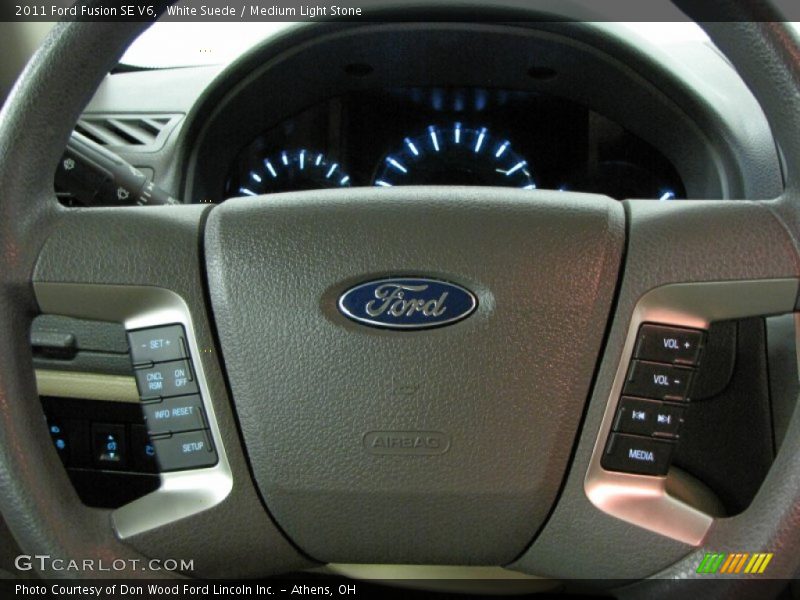 White Suede / Medium Light Stone 2011 Ford Fusion SE V6
