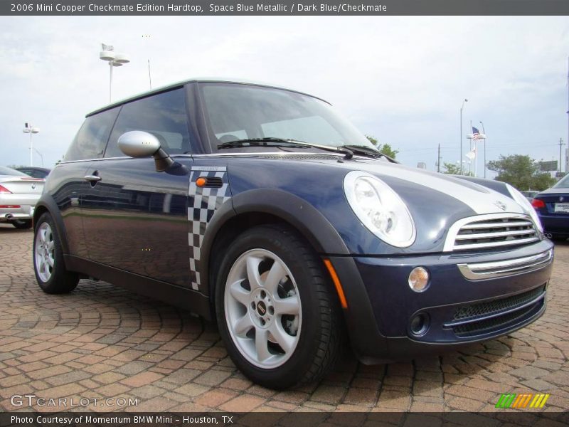 Space Blue Metallic / Dark Blue/Checkmate 2006 Mini Cooper Checkmate Edition Hardtop