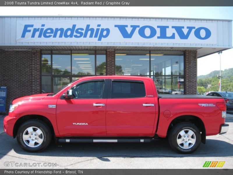 Radiant Red / Graphite Gray 2008 Toyota Tundra Limited CrewMax 4x4