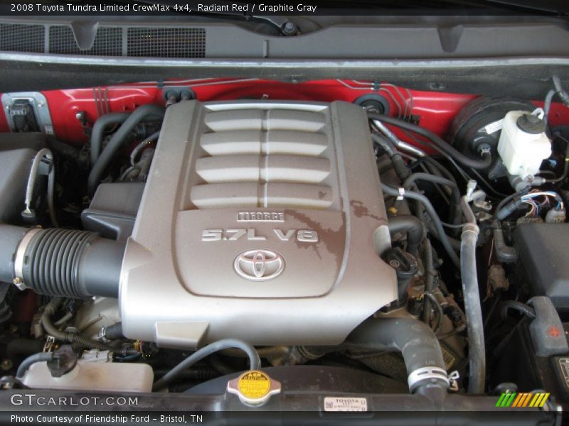 Radiant Red / Graphite Gray 2008 Toyota Tundra Limited CrewMax 4x4