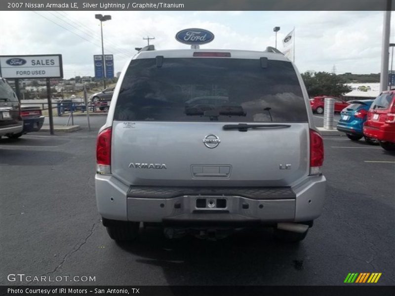 Silver Lightning / Graphite/Titanium 2007 Nissan Armada LE