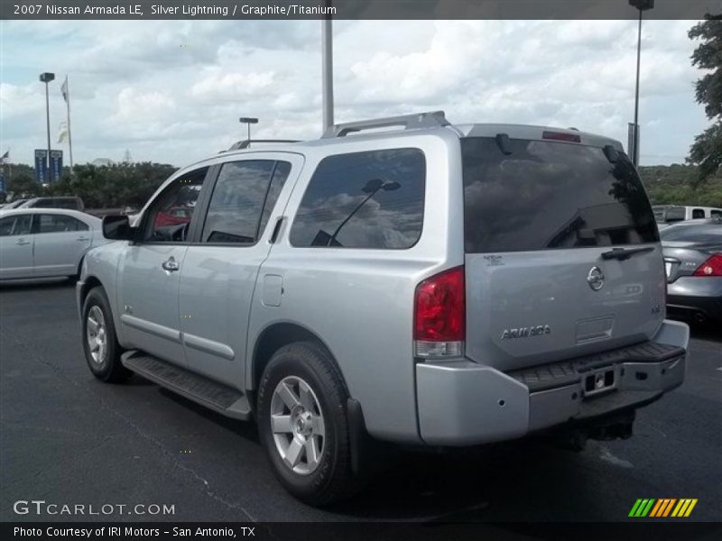 Silver Lightning / Graphite/Titanium 2007 Nissan Armada LE