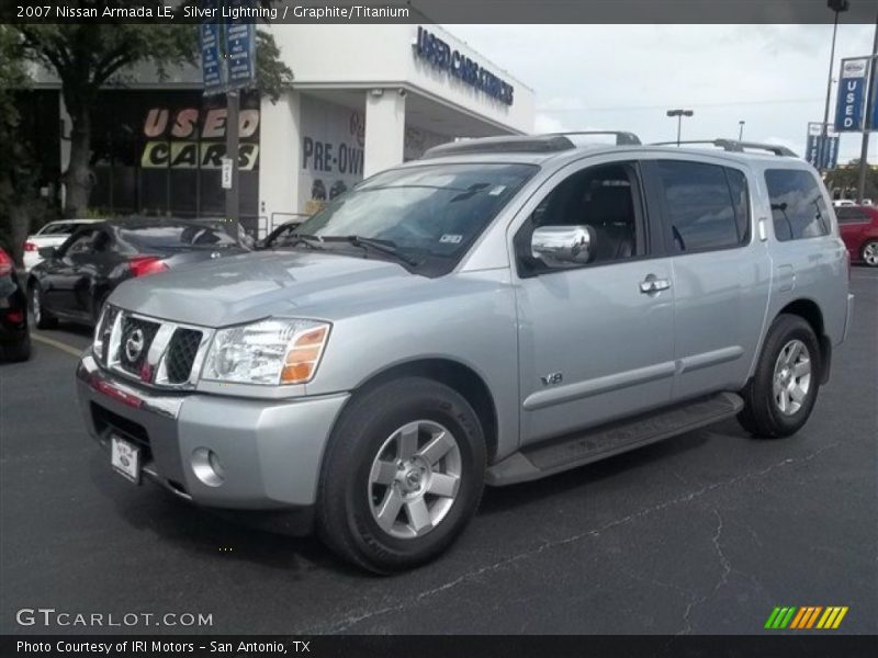 Silver Lightning / Graphite/Titanium 2007 Nissan Armada LE
