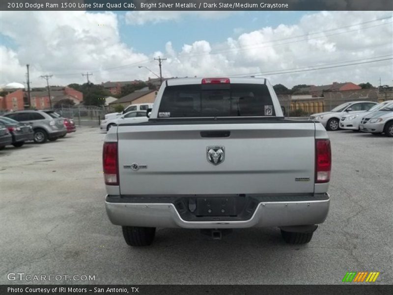 Bright Silver Metallic / Dark Slate/Medium Graystone 2010 Dodge Ram 1500 Lone Star Quad Cab