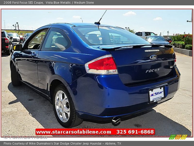 Vista Blue Metallic / Medium Stone 2008 Ford Focus SES Coupe