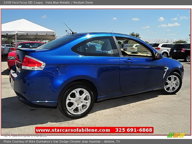 Vista Blue Metallic / Medium Stone 2008 Ford Focus SES Coupe