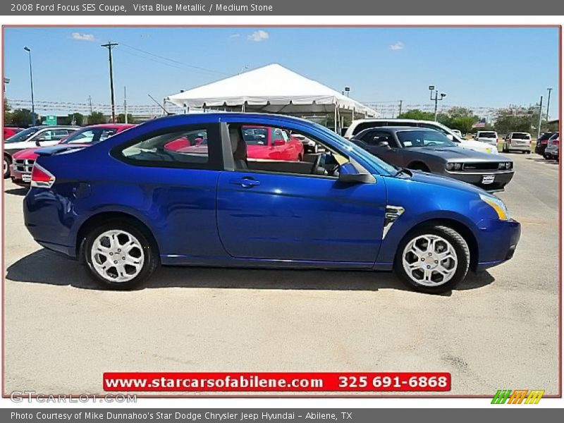 Vista Blue Metallic / Medium Stone 2008 Ford Focus SES Coupe