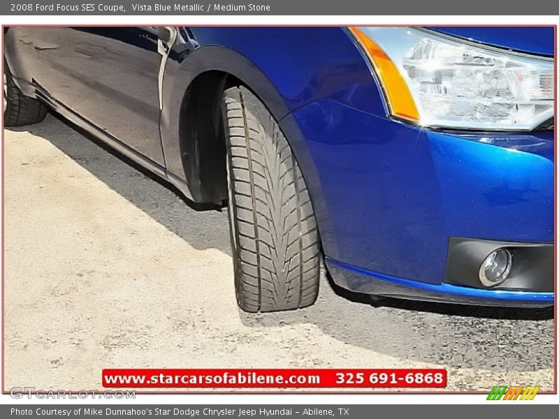 Vista Blue Metallic / Medium Stone 2008 Ford Focus SES Coupe