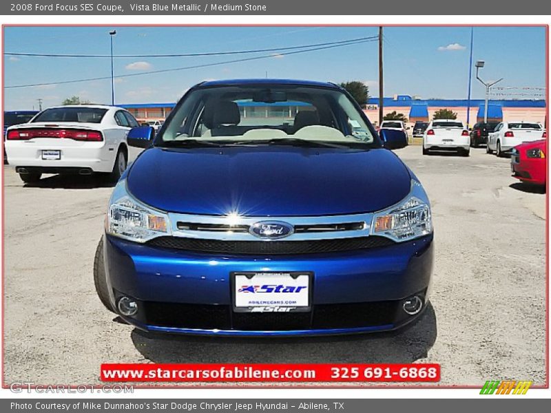 Vista Blue Metallic / Medium Stone 2008 Ford Focus SES Coupe