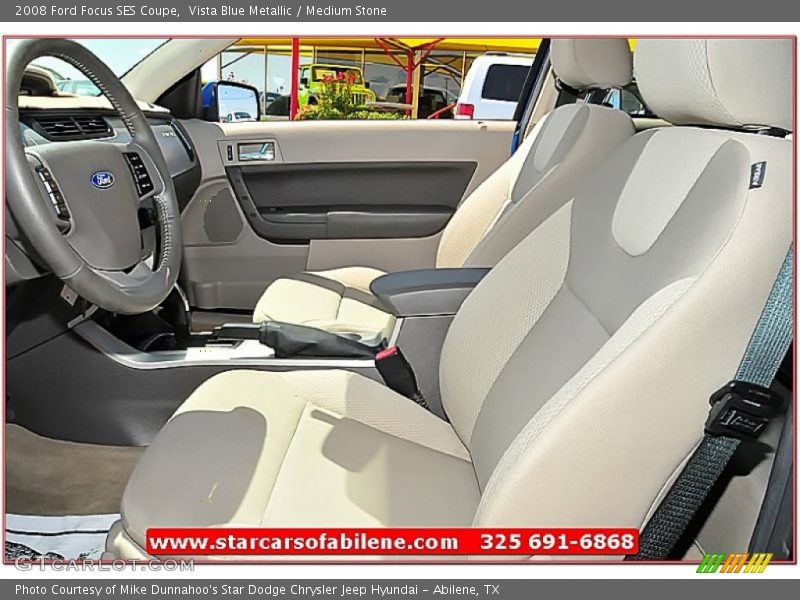 Vista Blue Metallic / Medium Stone 2008 Ford Focus SES Coupe