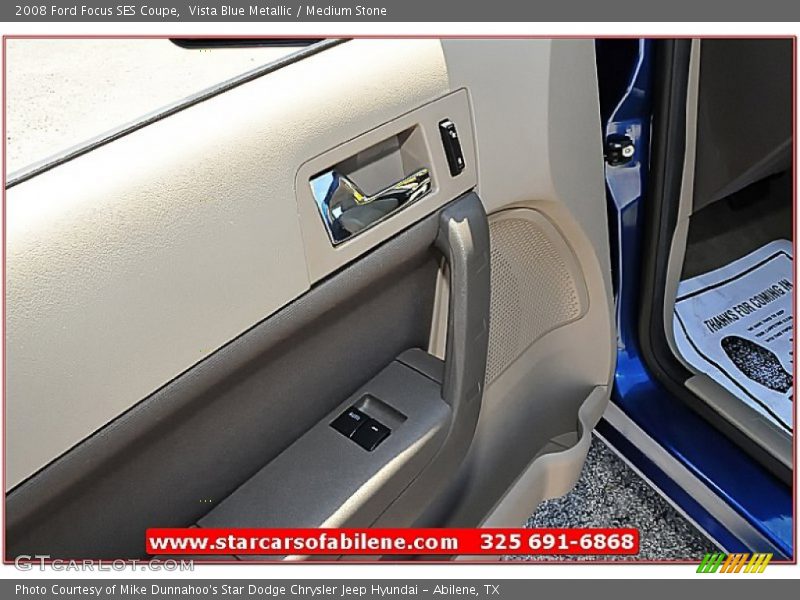 Vista Blue Metallic / Medium Stone 2008 Ford Focus SES Coupe
