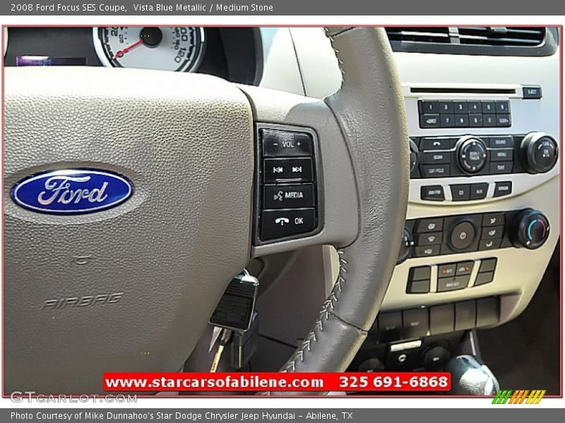 Vista Blue Metallic / Medium Stone 2008 Ford Focus SES Coupe