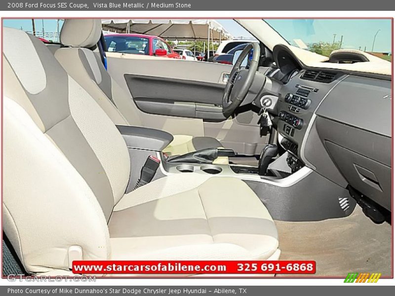 Vista Blue Metallic / Medium Stone 2008 Ford Focus SES Coupe