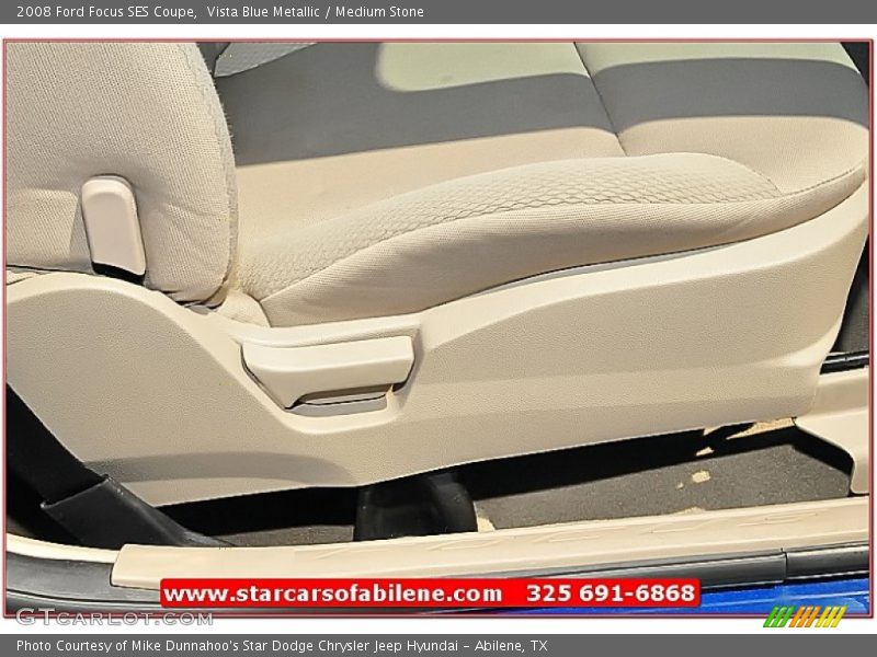 Vista Blue Metallic / Medium Stone 2008 Ford Focus SES Coupe
