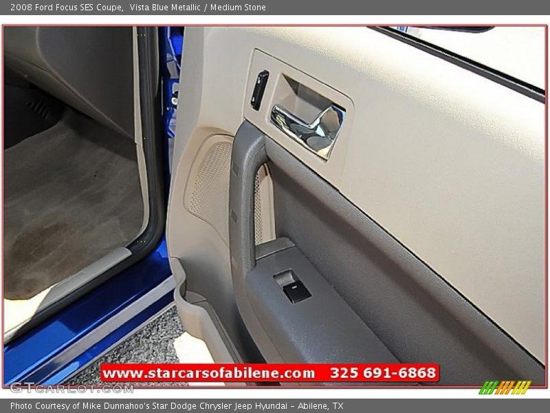 Vista Blue Metallic / Medium Stone 2008 Ford Focus SES Coupe