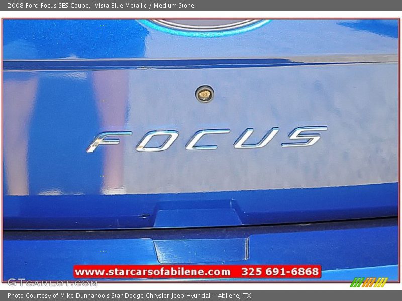 Vista Blue Metallic / Medium Stone 2008 Ford Focus SES Coupe