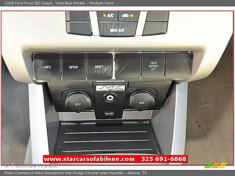 Vista Blue Metallic / Medium Stone 2008 Ford Focus SES Coupe