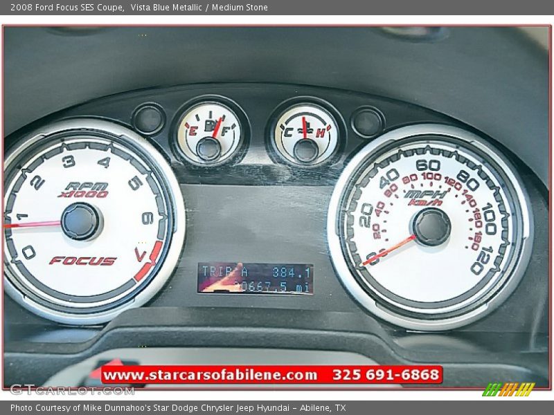 Vista Blue Metallic / Medium Stone 2008 Ford Focus SES Coupe