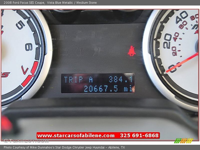 Vista Blue Metallic / Medium Stone 2008 Ford Focus SES Coupe
