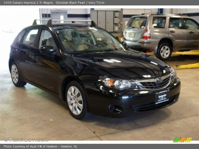 Obsidian Black Pearl / Ivory Tricot 2009 Subaru Impreza 2.5i Wagon