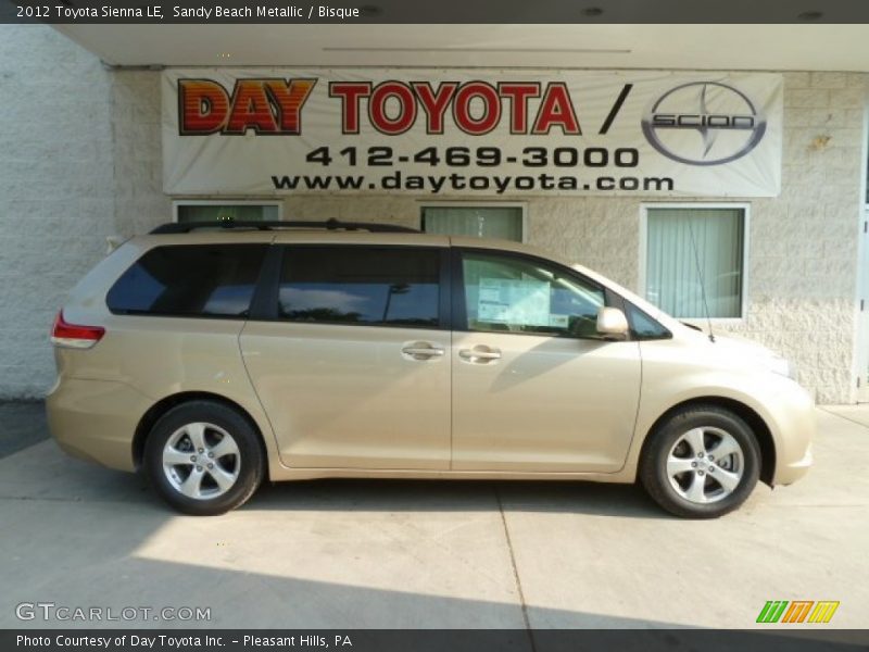Sandy Beach Metallic / Bisque 2012 Toyota Sienna LE