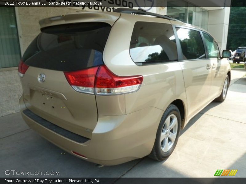 Sandy Beach Metallic / Bisque 2012 Toyota Sienna LE