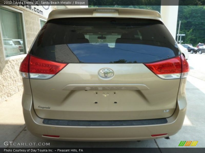 Sandy Beach Metallic / Bisque 2012 Toyota Sienna LE