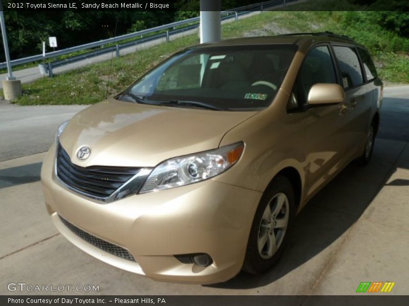 Sandy Beach Metallic / Bisque 2012 Toyota Sienna LE