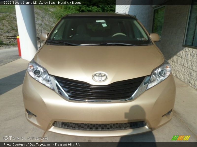 Sandy Beach Metallic / Bisque 2012 Toyota Sienna LE