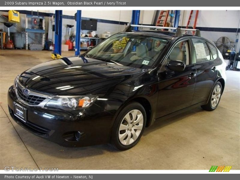 Obsidian Black Pearl / Ivory Tricot 2009 Subaru Impreza 2.5i Wagon