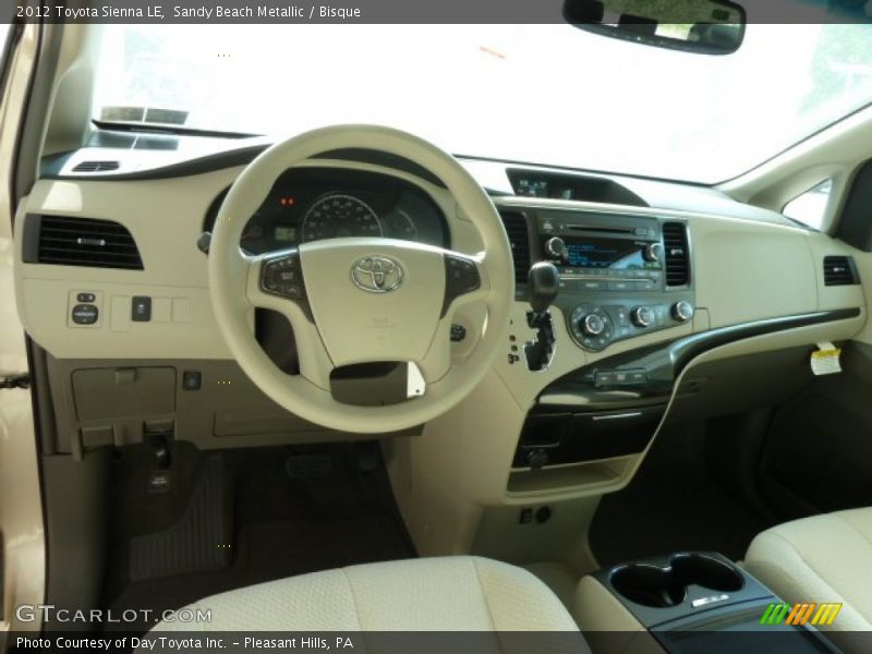 Sandy Beach Metallic / Bisque 2012 Toyota Sienna LE