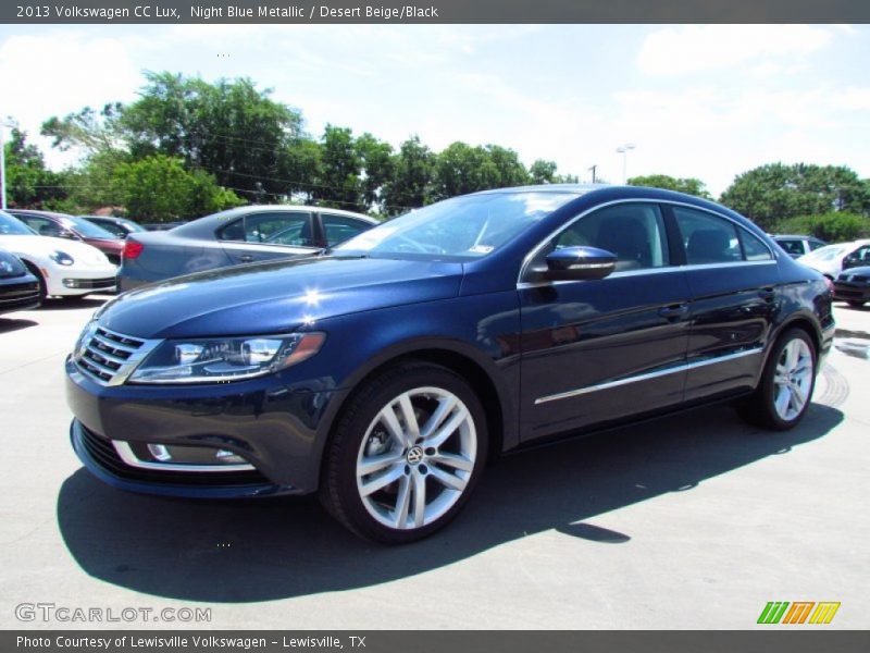 Night Blue Metallic / Desert Beige/Black 2013 Volkswagen CC Lux