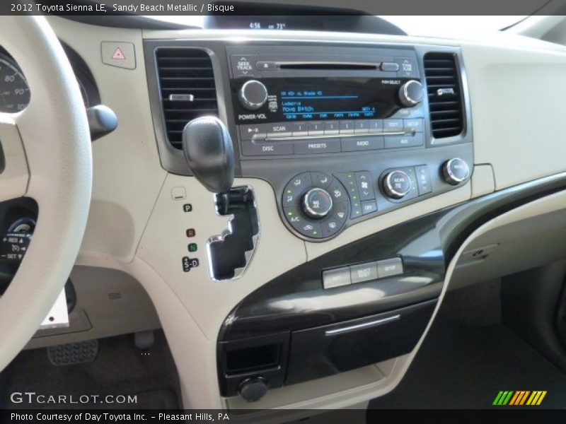 Sandy Beach Metallic / Bisque 2012 Toyota Sienna LE