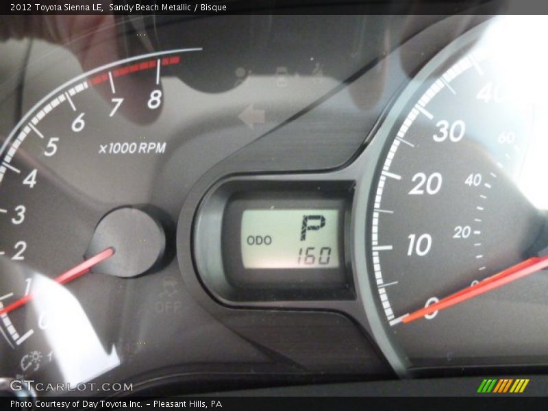 Sandy Beach Metallic / Bisque 2012 Toyota Sienna LE