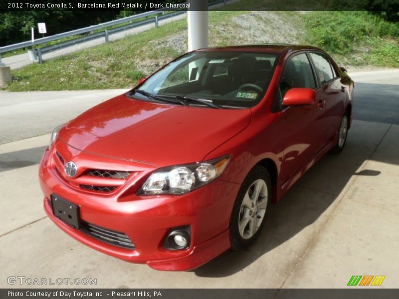 Barcelona Red Metallic / Dark Charcoal 2012 Toyota Corolla S