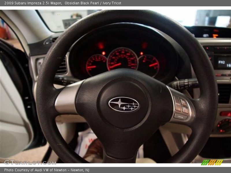 Obsidian Black Pearl / Ivory Tricot 2009 Subaru Impreza 2.5i Wagon
