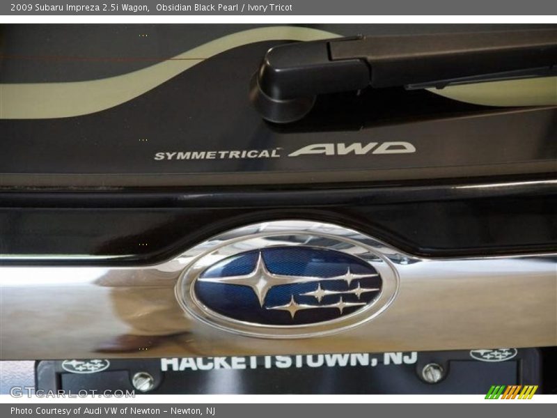 Obsidian Black Pearl / Ivory Tricot 2009 Subaru Impreza 2.5i Wagon