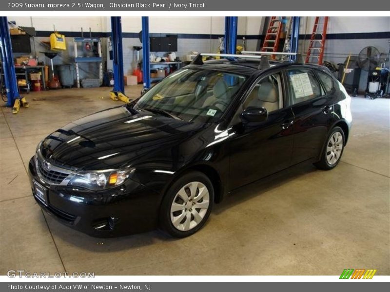 Obsidian Black Pearl / Ivory Tricot 2009 Subaru Impreza 2.5i Wagon