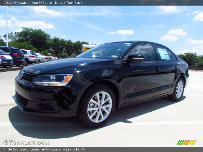 Black / Titan Black 2012 Volkswagen Jetta SE Sedan
