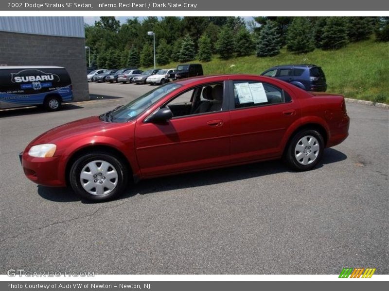 Inferno Red Pearl / Dark Slate Gray 2002 Dodge Stratus SE Sedan