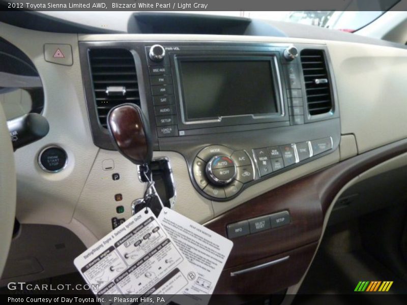 Blizzard White Pearl / Light Gray 2012 Toyota Sienna Limited AWD