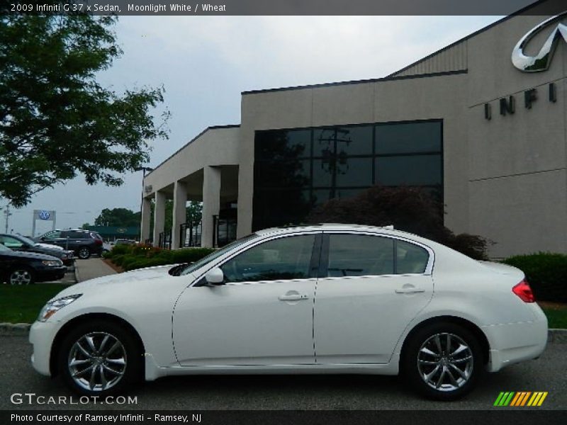Moonlight White / Wheat 2009 Infiniti G 37 x Sedan