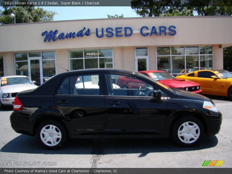 Super Black / Charcoal 2010 Nissan Versa 1.8 S Sedan