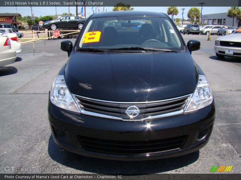 Super Black / Charcoal 2010 Nissan Versa 1.8 S Sedan